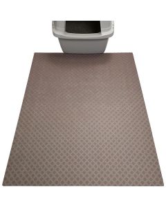 Drymate Cat Litter Mat Taupe Diamond 29” X 36”