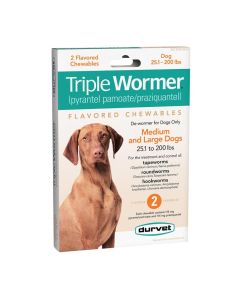 25lb< Dog Triple Wormer 2ct