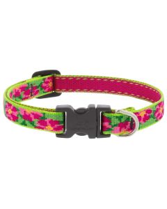 Lupine Petunias Adjustable Dog Collar 1" X 16"-28"