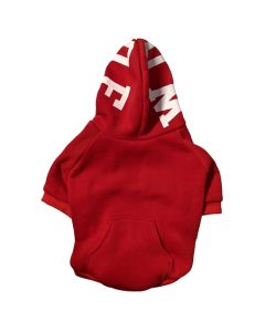 Fashion Pet Red WOOF Hooded Sweatshirt X-Small