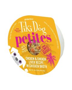 Tiki Dog Aloha Petites Chicken & Chicken Liver Recipe in Chicken Broth 3 oz.