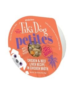 Tiki Dog Aloha Petites Chicken & Beef Liver Recipe in Chicken Broth 3 oz.