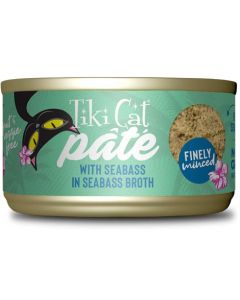 Tiki Cat Pate with Seabass in Seabass Broth 2.8 oz.