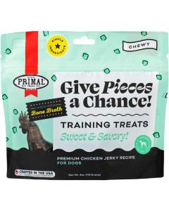 Primal Give Pieces a Chance Training Treats Beef Jerky Recipe 4 oz.