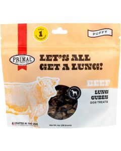 Primal Let's All Get A Lung Beef Dog Treats 1 oz
