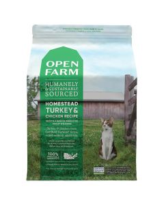 Open Farms Homestead Turkey & Chicken Dry Cat Food 4 lbs
