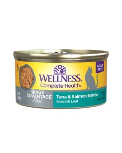 Wellness Complete Health 7+ Age Advantage Pate Tuna & Salmon Entree  Cat Food 3 oz.
