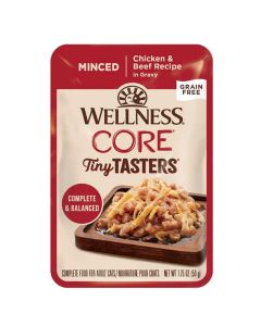 Wellness CORE Tiny Tasters Minced Chicken & Beef Recipe for Cats 1.75 oz.