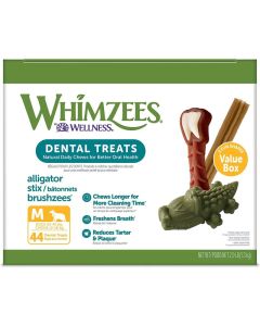 Whimzees Dental Treats for Dogs Value Box Medium 44 ct