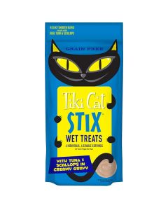 Tiki Cat Stix Wet Treats Tuna & Scallops in Creamy Gravy 6 pk