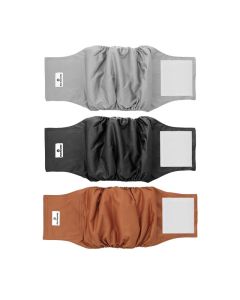 Pet Parents Belly Bands Premium Male Dog Wraps Natural 3pk Medium Waist 16"-20"