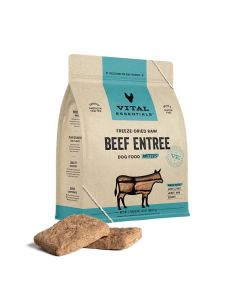 Vital Essentials Freeze-Dried Raw Beef Entree Dog Food Patties 30 oz.