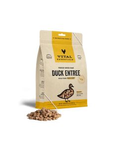Vital Essentials Freeze-Dried Raw Duck Entree Dog Food Mini Nibs 14 oz.