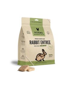 Vital Essentials Freeze-Dried Raw Rabbit Entree Dog Food Mini Patties 14 oz.
