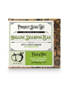 Project Sudz Flea & Tick Relief Organic Shampoo Bar for Dogs & Cats 4 oz