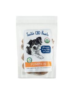 Suzie's CBD Hearts Pumpkin Treats for Dogs 7 oz.
