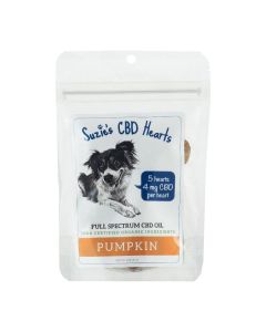 Suzie's CBD Hearts Pumpkin Treats for Dogs 2 oz.