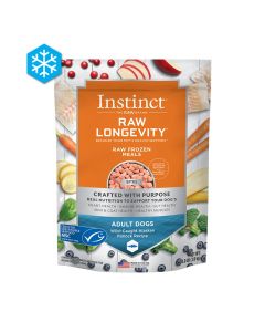 Instinct Raw Longevity Frozen Bites For Adult Dogs Wild-Caught Alaskan Pollock Recipe 4 lbs.