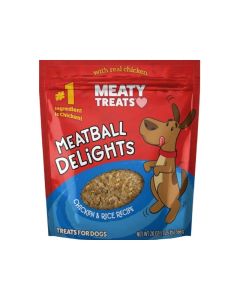 Meaty Treats Meatball Delights Chicken & Rice Recipe Treats for Dogs 20 oz.