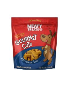Meaty Treats Gourmet Cuts Beef & Cheese Flavor Treats for Dogs 25 oz.