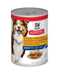 Hill's Science Diet Adult 7+ Savory Stew W/Chicken & Vegetables Can Dog Food 12.8 oz.