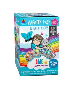 Weruva BFF OMG Gravy Potluck O' Pouches Variety 12 pack 2.8oz
