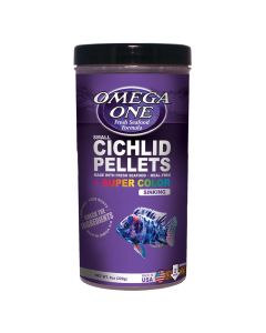 Omega One Small Sinking Cichlid Pellets + Super Color 8 oz