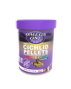 Omega One Small Floating Cichlid Pellets + Super Color 3.5 oz