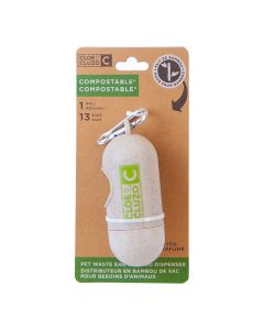 CLOEeCLUZO Bamboo Pet Waste Bag Dispenser