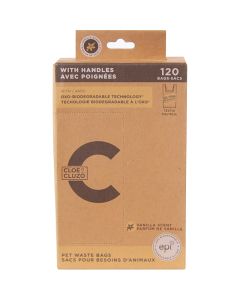 CLOEeCLUZO Pet Waste Bags with Handles Vanilla Scent 120ct