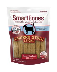 SmartBones Churro Style Sticks Chicken Flavor Dog Treats 14 count