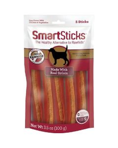 SmartBones SmartSticks Made with Real Sirloin Dog Treats 5 count