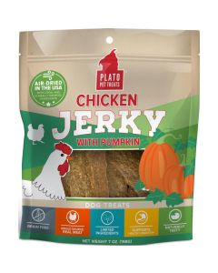 Plato Pet Treats Chicken Jerky with Pumpkin Dog Treats 7 oz.