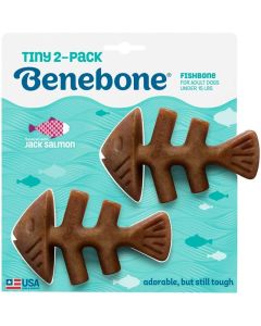 Benebone Tiny 2-Pack Fishbone Dog Chew Toy