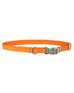 Coastal Water & Woods Waterproof Adjustable Dog Collar Orange 1" X 14"-20"