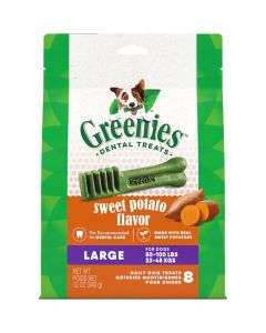 Greenies Dental Treats Sweet Potato Flavor for Dogs 12oz. Large 8 ct