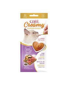Catit Creamy Superfoods Lamb with Quinoa & Chia Treat for Cats 4pk