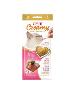 Catit Creamy Superfoods Tuna with Coconut & Wakame Treat for Cats 4pk
