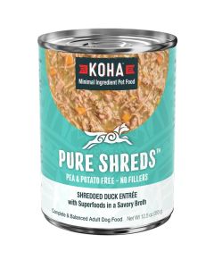 KOHA Pure Shreds Shredded Duck Entrée for Dogs 12.5oz