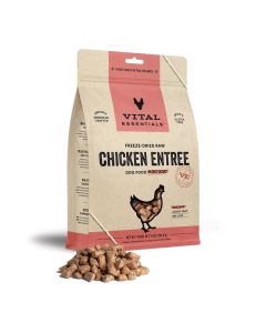 Vital Essentials Freeze-Dried Raw Chicken Entree Dog Food Mini Nibs 5.5 oz