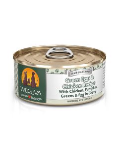 WERUVA Green Eggs & Chicken Recipe with Chicken, Pumpkin, Greens & Egg in Gravy 5.5 oz.