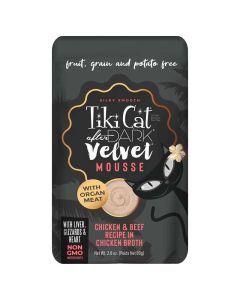 Tiki Cat After Dark Velvet Mousse Chicken and Beef in Chicken Broth  2.8oz