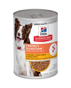 Hills Science Diet Adult Perfect Digestion Chicken, Vegetable & Rice Stew Can Dog Food 12.8 oz.