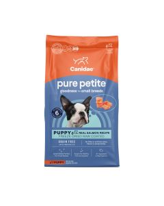 Canidae PURE Petite Puppy Real Salmon Recipe Freeze Dried Raw Coated Dog Food 4 lbs.