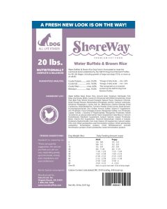 ShoreWay Water Buffalo & Brown Rice Dry Dog Food 40 lbs.