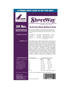 ShoreWay Grain-Free Water Buffalo & Duck Dry Dog Food 20 lbs.
