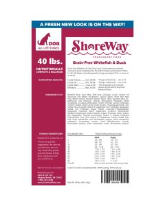 ShoreWay Grain Free Whitefish & Duck Dry Dog Food 40 lbs.
