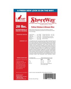 ShoreWay Feline Chicken & Brown Rice Dry Cat Food 20 lbs.