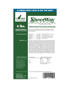 ShoreWay Feline Grain-Free Duck & Herring Dry Cat Food 4 lbs.