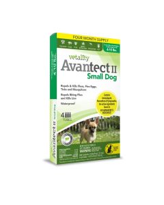 Vetality Avantect II Flea & Tick Topical Protection for Small Dogs 4-10 lbs 4pk